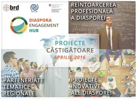 Primele 11 proiecte finanţate în cadrul programului „Diaspora Engagement Hub” vor prinde viaţă